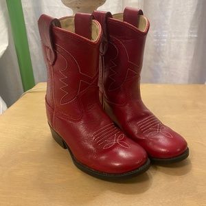 Old West Toddler Girl Red Boots